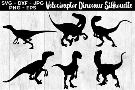 Raptor Dinosaur Clipart Black