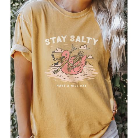 Stay Salty T Shirt Summer T Shirt Beach Tee Ocean Oversized Etsy