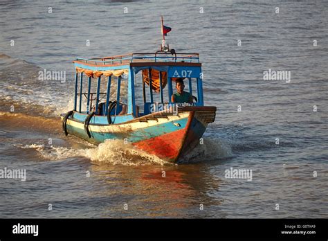 Tour Boat At Chong Khneas Floating Village Tonle Sap Lake Near Siem