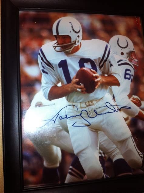 Johnny Unitas Autographed Photo With Card