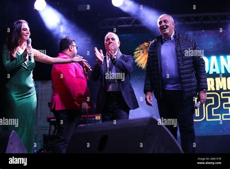 Palermo, Italy. 01st Jan, 2023. in the photo Sergio Friscia the mayor of Palermo Roberto Lagalla ...