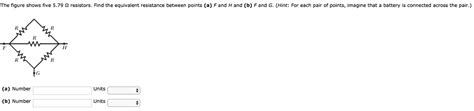 Solved The Figure Shows Five Resistors Find The Equivalent Resistance