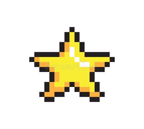 Pixel Art Design Of A Star Icon Vector Illustration Stock Illustration