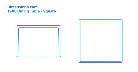 Square Table Sizes Dimensions Drawings Off