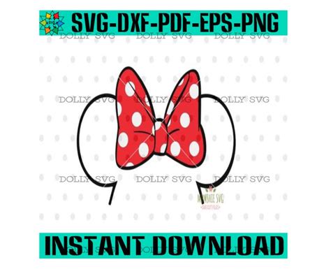 Minnie Mouse Svg Layered Minnie Mouse Svg Dxf And Png Instant