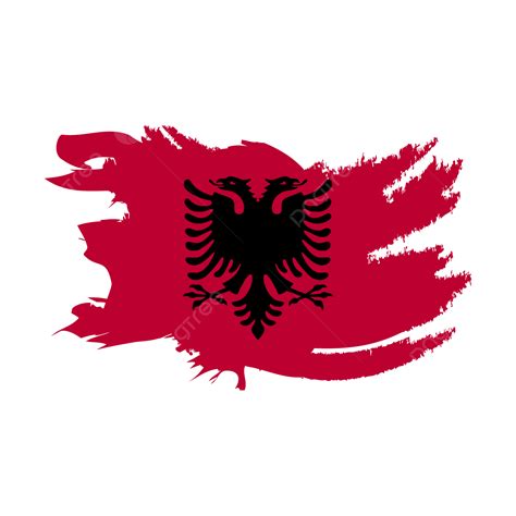 Albania National Flag Illustration With Transparent Background Vector