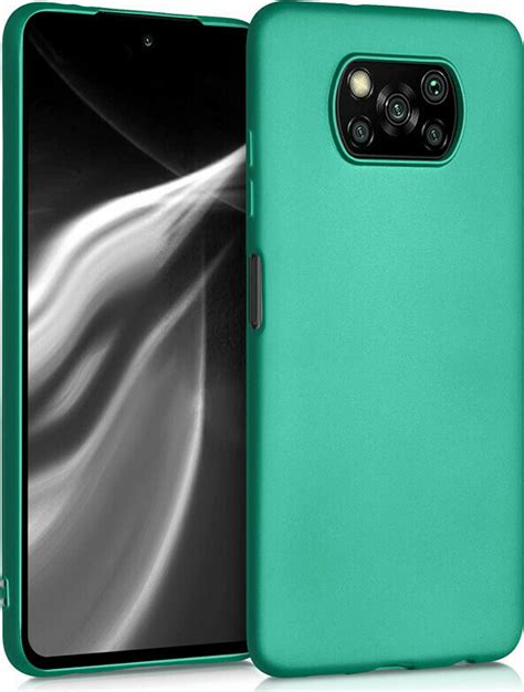 Kwmobile Back Cover Σιλικόνης Metallic Turquoise Poco X3 Nfc X3 Pro Skroutz Gr