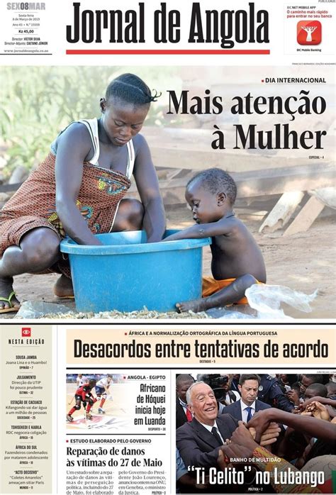 Capa Jornal De Angola De