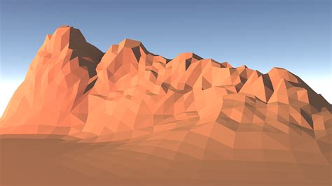 Low Poly Mountain Landscape II On Behance