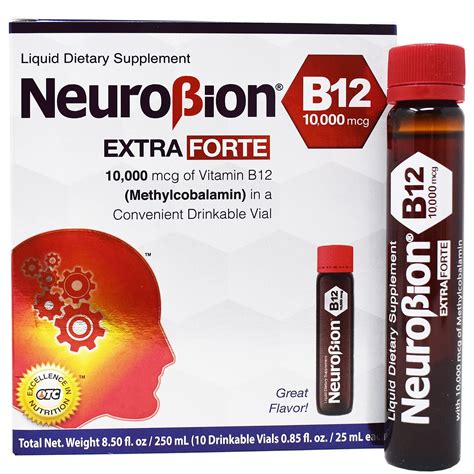 Neurobion B12 Extra Forte 10000 Mcg 10 Berry Flavored Vials And