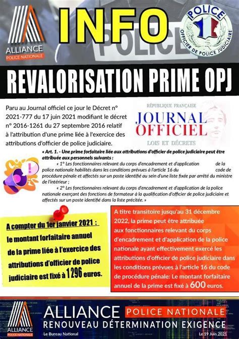 Info Revalorisation Prime Opj