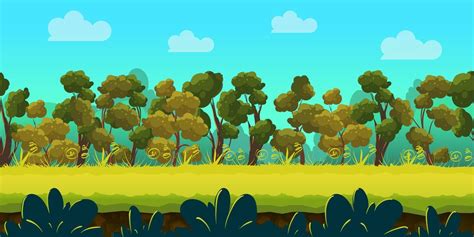 Cartoon Forest Landscape | | Game background, Forest landscape ...