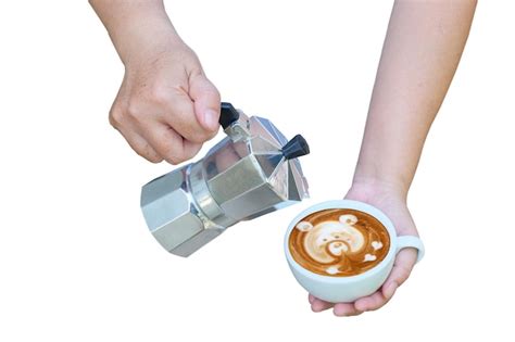 Cafetera Moka Para Hacer Espresso A Mano Foto Premium