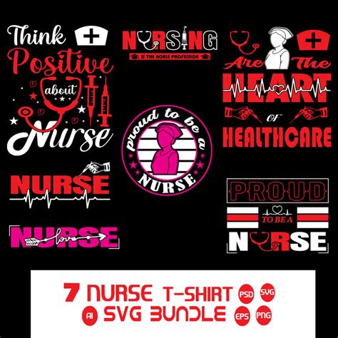 Nursing Lettering Quotes Design Vector Bundle Graphic Nurses Practitioner Typographic Saying