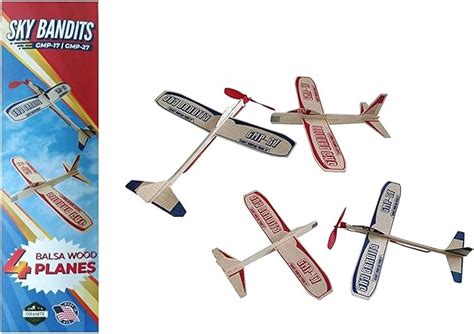 Balsa Wood Airplane Kits Gliders And Propeller Plane Toys Set Set Of 4 Wooden