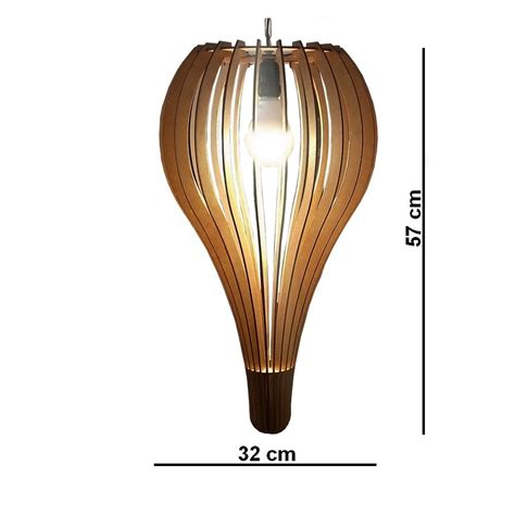 Lustre Lumin Ria Pendente De Madeira Mdf Mod Capad Cia Madeiramadeira