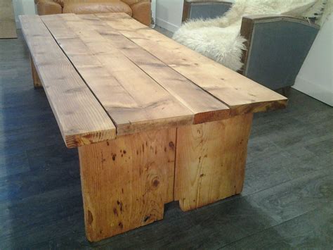 table basse planches récupération Decoration bois Bois brut