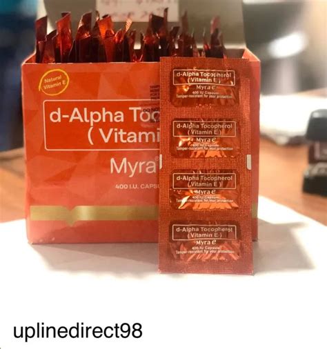 Myra E 400 I U Capsule D Alpha Tocopherol VItamin E Lazada PH