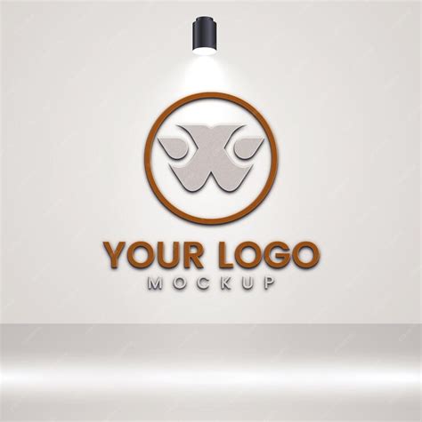 Premium Psd White Wall Mockup Elegant Minimalist Logo Mockup On Dark