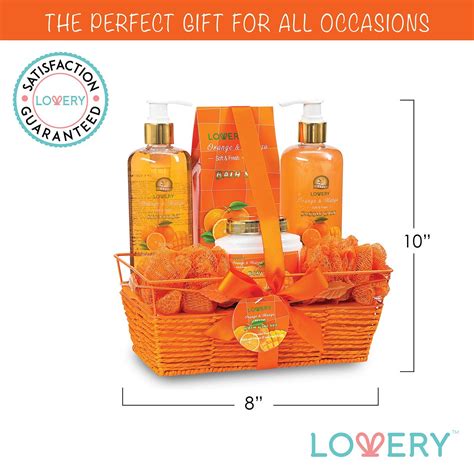 Home Spa Bath T Basket Orange And Mango Fragrance Luxurious 7 Piece