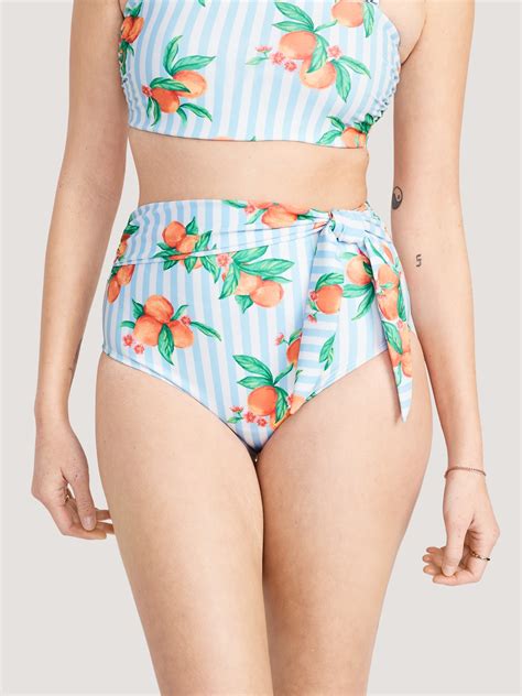 Matching High Waisted Tie Waist Bikini Swim Bottoms For Women Old Navy