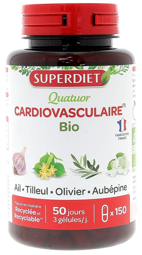 Quatuor cardiovasculaire bio Super Diet complément alimentaire