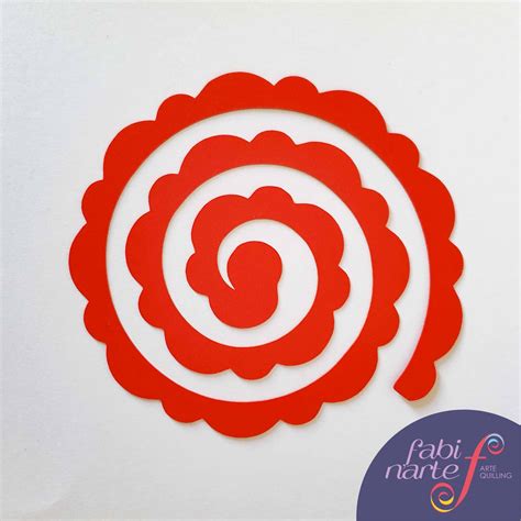 Flor Papel Espiral Recorte Modelo Loja Do Quilling Fabinarte