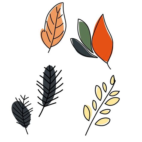 Vector set of autumn leaves 9473206 Vector Art at Vecteezy