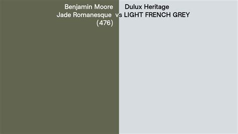 Benjamin Moore Jade Romanesque 476 Vs Dulux Heritage LIGHT FRENCH