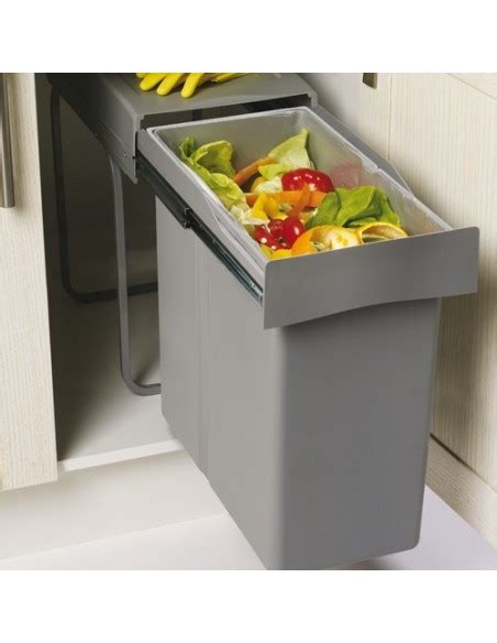 Gollinucci Single Container Kitchen Waste Bin 300mm 40l Pull Out Unit