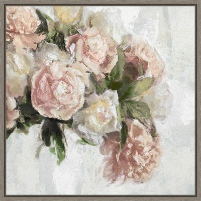 Winston Porter Floral Pastel Peony Ii By Emily Ford Floater Frame