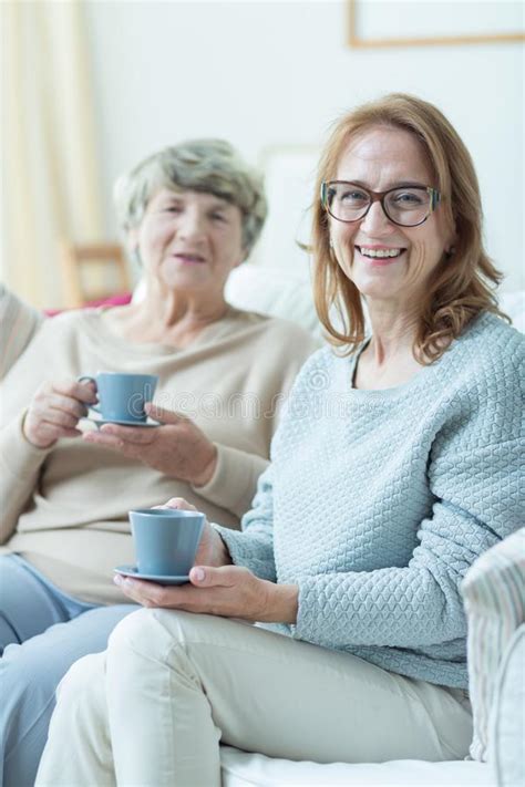 Smiling Mature Friends Stock Image Image Of Carer Female 56698027