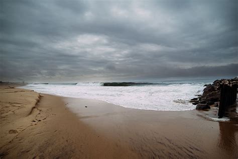 Playa Tormenta Nublado Nubes Arena Mar Olas Agua Tierra Cielo