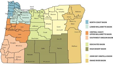 Exploring The Map Of Oregon Counties Map Of The Usa