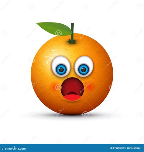 Orange Shocked Emoji Stock Vector Illustration Of Laugh 87320642