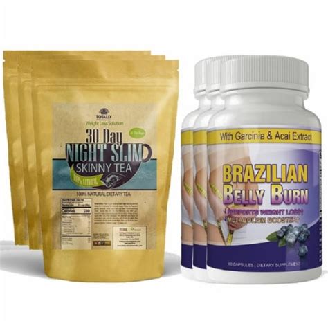 Night Slim Skinny Tea And Brazilian Belly Burn Combo Pack 3 Sets 1