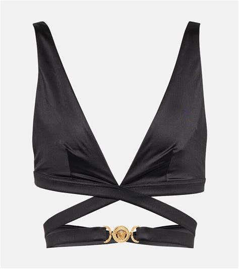 Versace La Medusa Bikini Top Shopstyle Two Piece Swimsuits