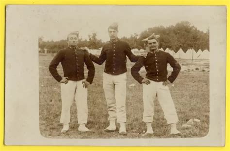 CPA CARTE PHOTO Ancienne CAMP MILITAIRES SOLDATS du 43 ème Régiment