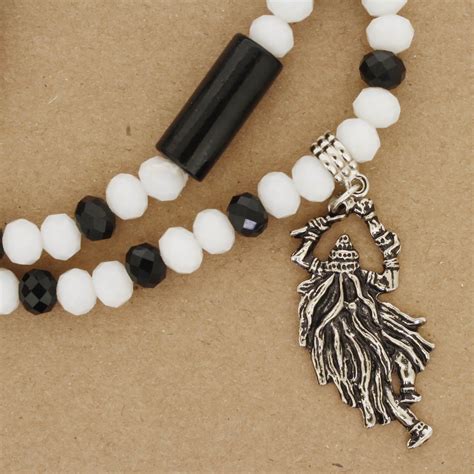 Guia Omulu - Cristal Preto e Branco com Pingente - Universo Religioso ...
