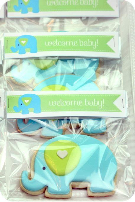 Decorated Elephant Cookies Sweetopia Baby Shower Cookies Elephant