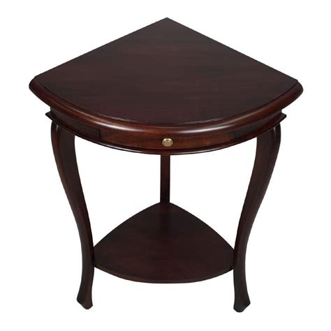 Antique Style Mahogany Timber Reproduction Corner Lamp Side Table 12068