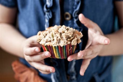 Muffiny s rebarborou a vločkovou posypkou KITCHENETTE