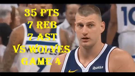 Nikola Jokic Pts Reb Ast Denver Nuggets Vs Minnesota