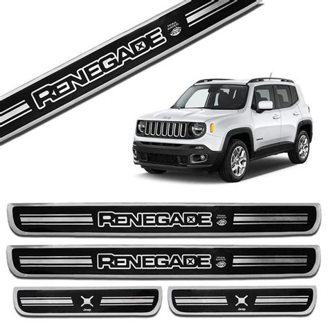 Jogo De Soleira Porta Jeep Renegade A Preto M Resinada Ura