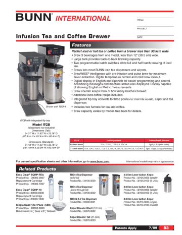 BUNN Iced Tea Brewer Manualzz