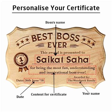 √ 20 Best Boss Award Certificate ™ | Dannybarrantes Template