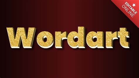 Wordart | Golden Paper 3D | Text Effect Generator