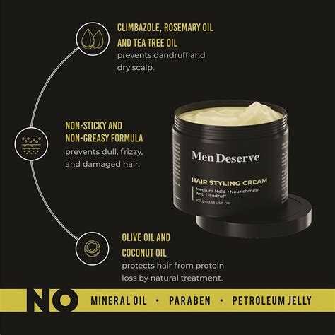 Medium Hold Hair Cream Hair Styling Cream For Men Men Deserve