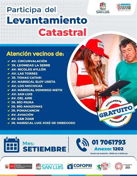 Participa del Levantamiento Catastral 2024 Campañas Municipalidad