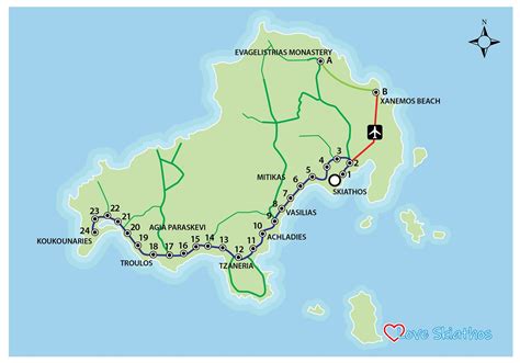Skiathos Bus Route Map